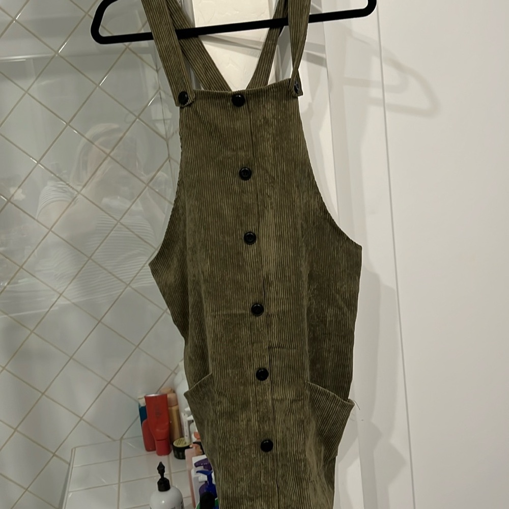 Corduroy overall dress